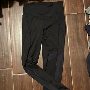 Sheer panneled black free people leggings